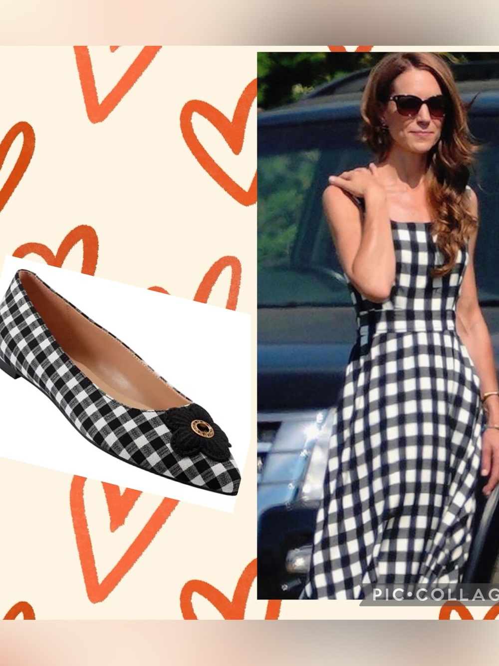 Ballerina flats checkered black white flats pointed toe shoes Bandolino women 7